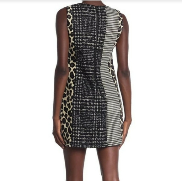 Alice + Olivia Clyde Pattern Mix Wool Blend Shift Dress-Size 14 (NWT) - Picture 2 of 7